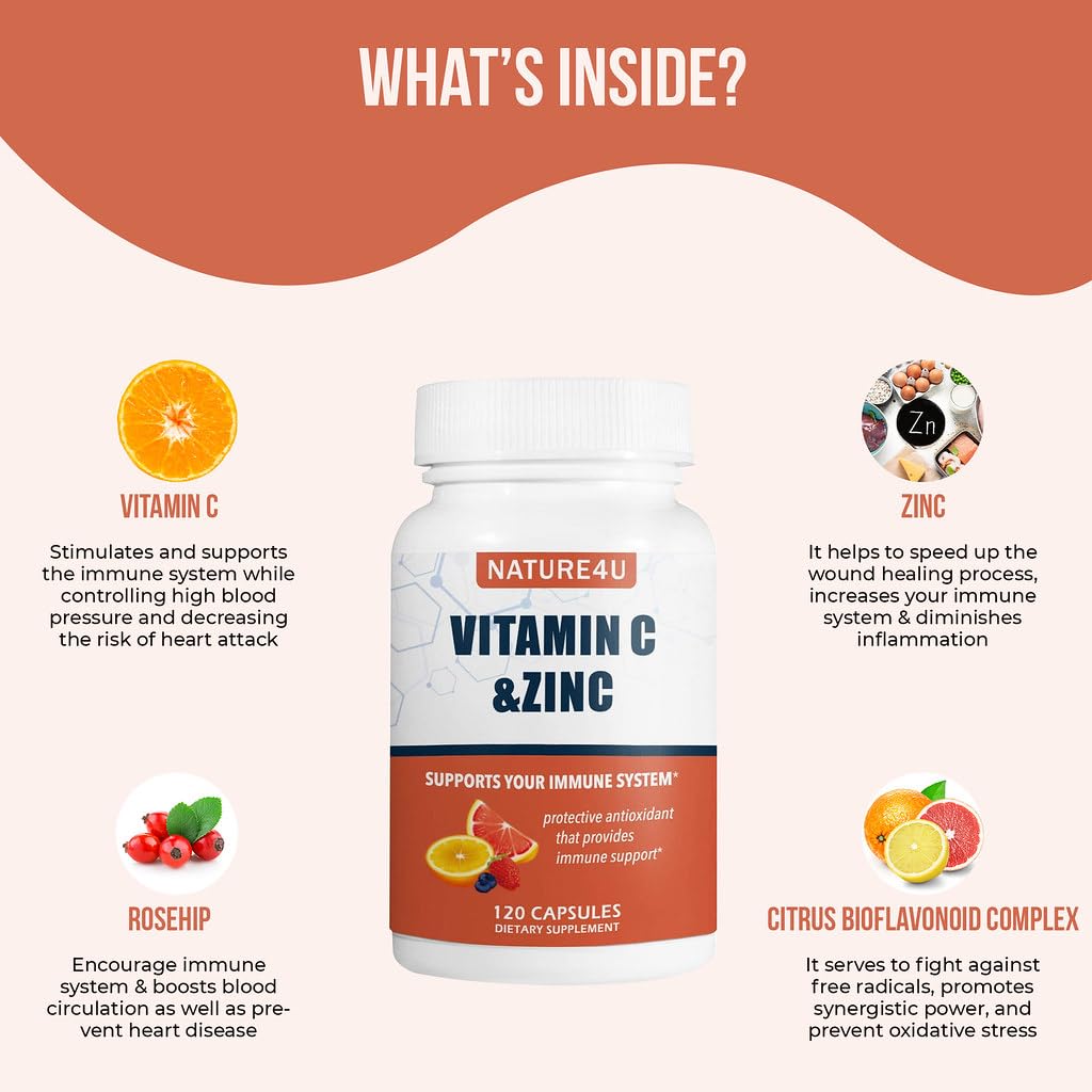 Nature4U Bioflavonoides cítricos, mejora la absorción de vitamina C.