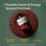 NatureBell cápsulas de arroz de levadura roja con CoQ10, primer plano de etiqueta.