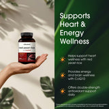 NatureBell Imagen de ingredientes clave: levadura roja y CoQ10 de alta pureza.