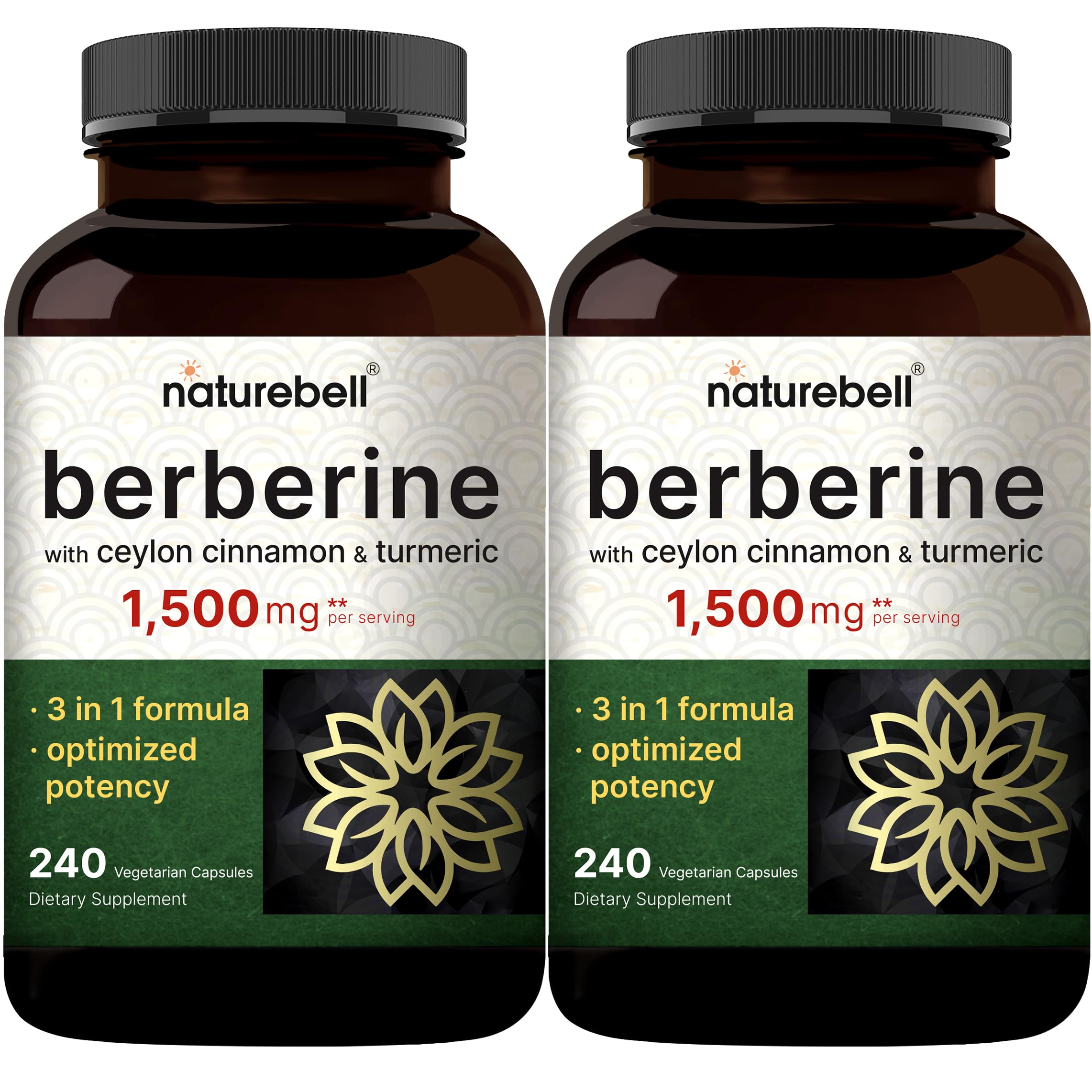NatureBell Berberina cápsulas vegetarianas, fáciles de integrar en la rutina diaria.