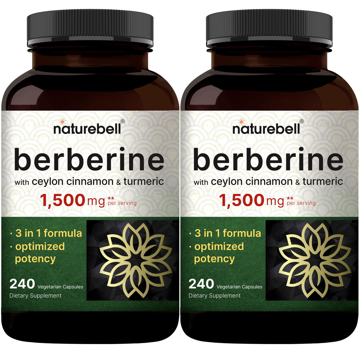 NatureBell Berberina cápsulas vegetarianas, fáciles de integrar en la rutina diaria.