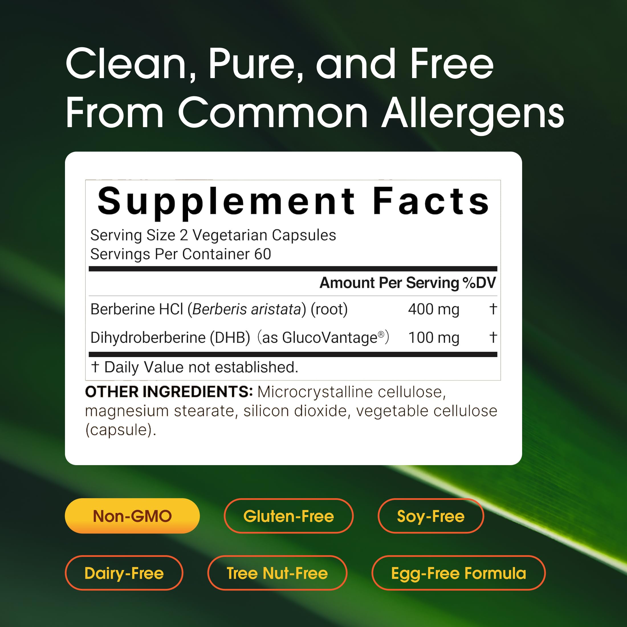 NatureBell Berberina HCl, etiqueta clara para decisiones informadas.