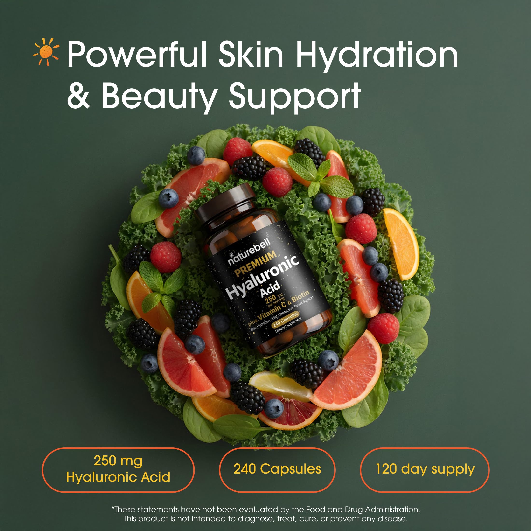 NatureBell biotina-5000mcg-capsulas: contribuye al mantenimiento del cabello y uñas