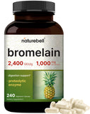 NatureBell Bromelina 1000 mg, cápsulas, apoyo digestivo suave.