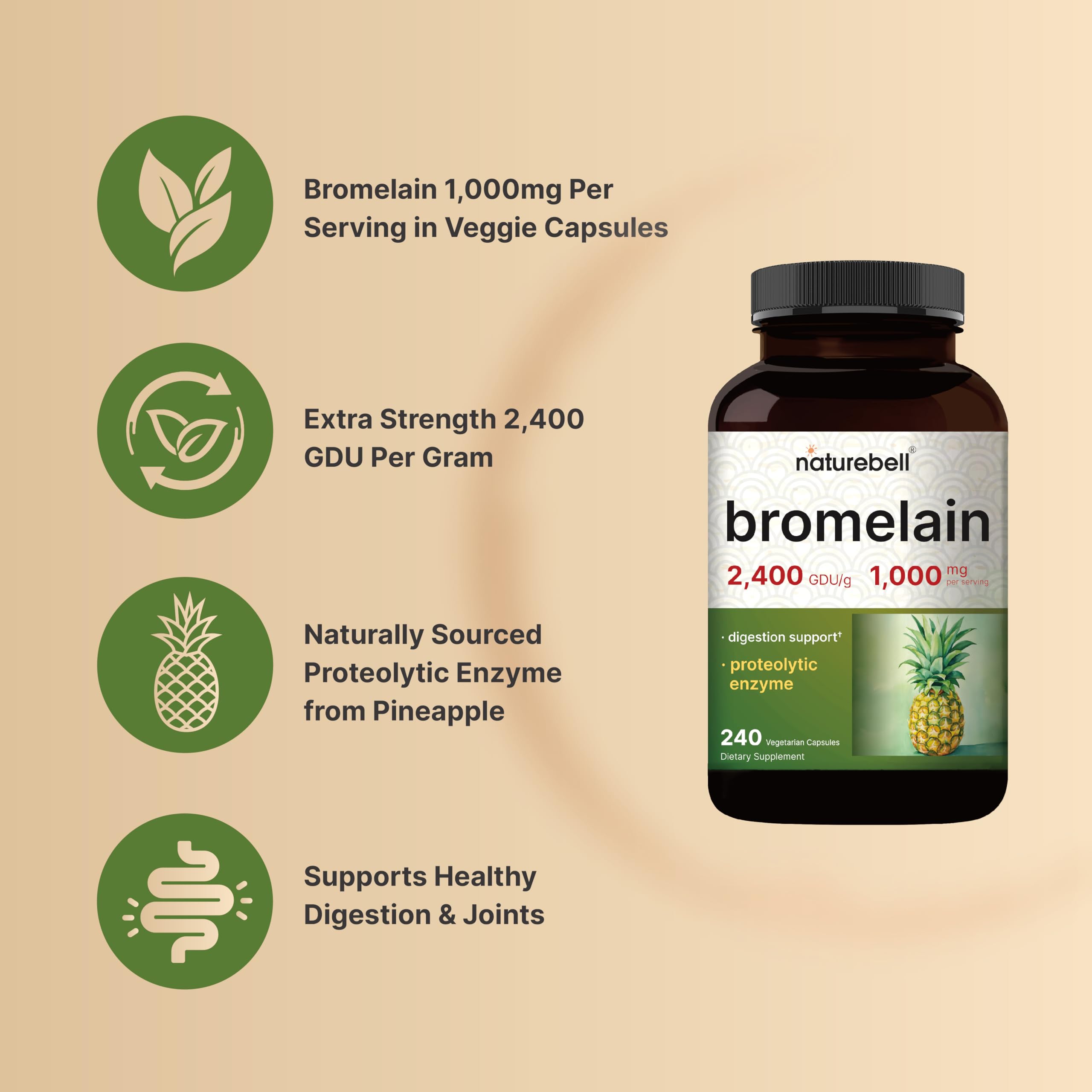Origen natural de piña para bromelina proteolítica de calidad.