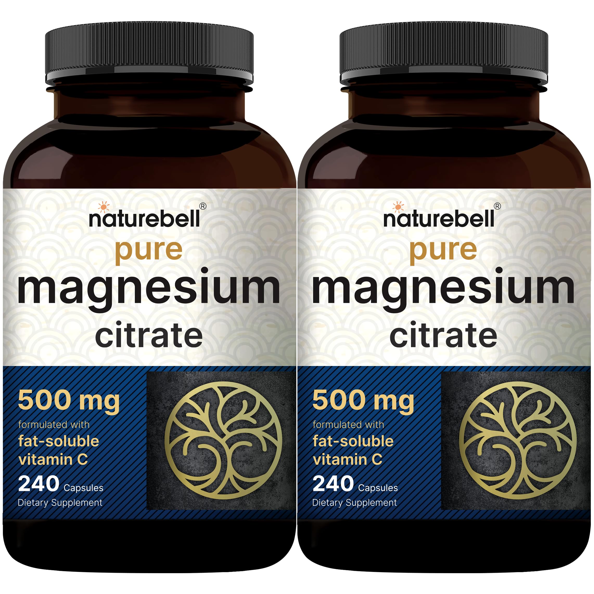 NatureBell Citrato de Magnesio 500 mg: cápsulas fáciles de digerir para uso diario.