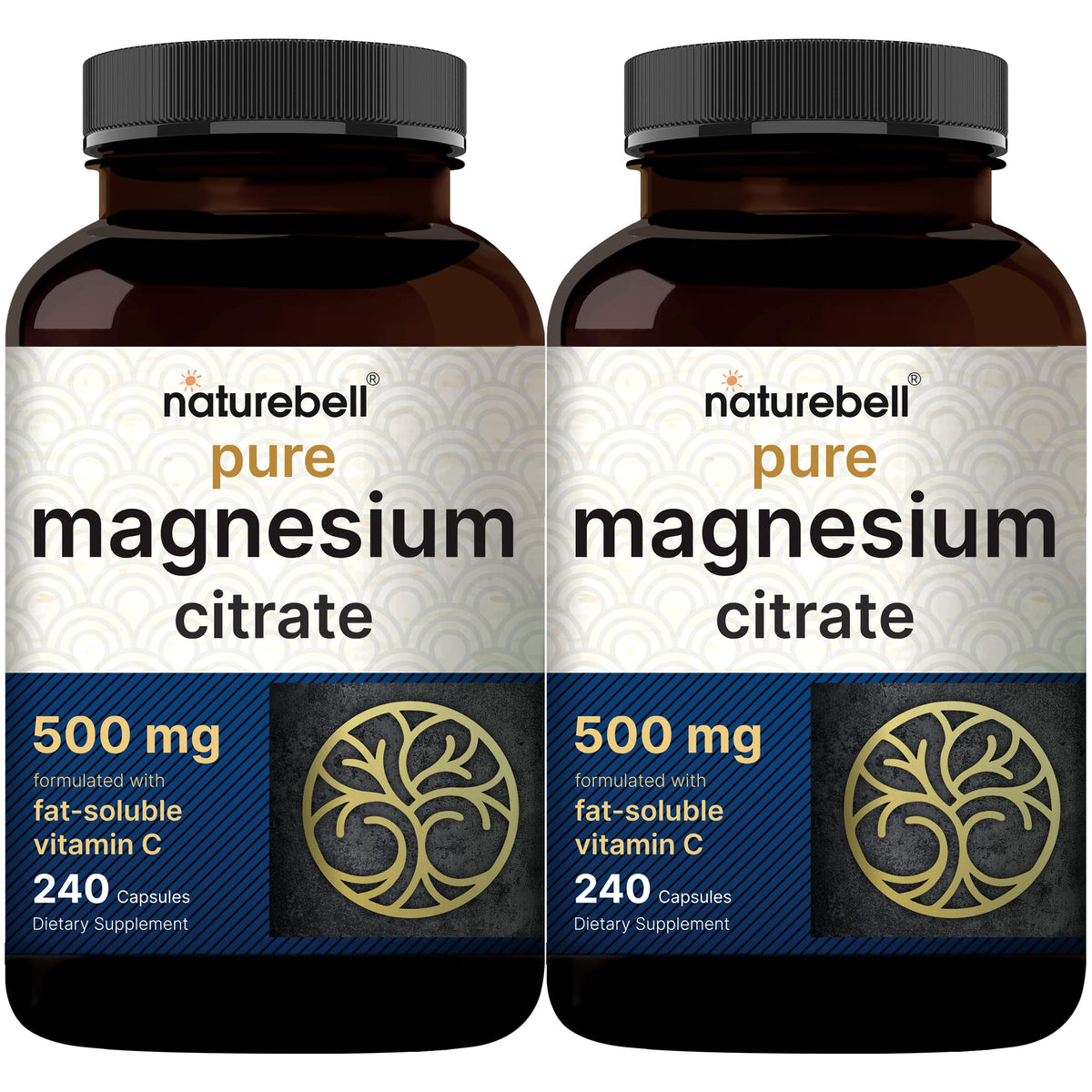 NatureBell Citrato de Magnesio 500 mg: cápsulas fáciles de digerir para uso diario.