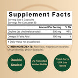 NatureBell Colina 500 mg con Omega-3, etiqueta frontal legible.