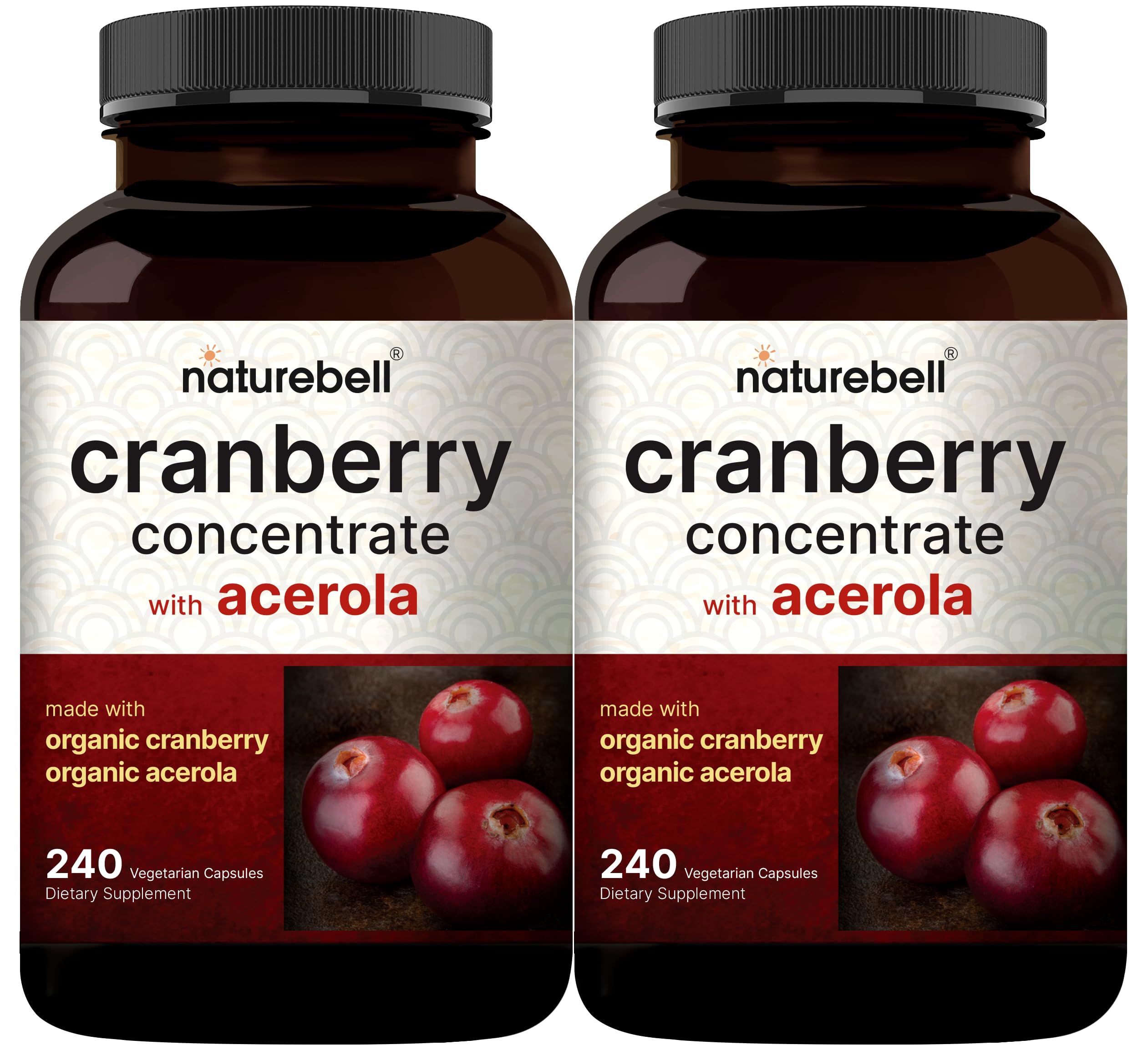 NatureBell concentrado de arándano y acerola en dos-pack, cómodo para uso diario.