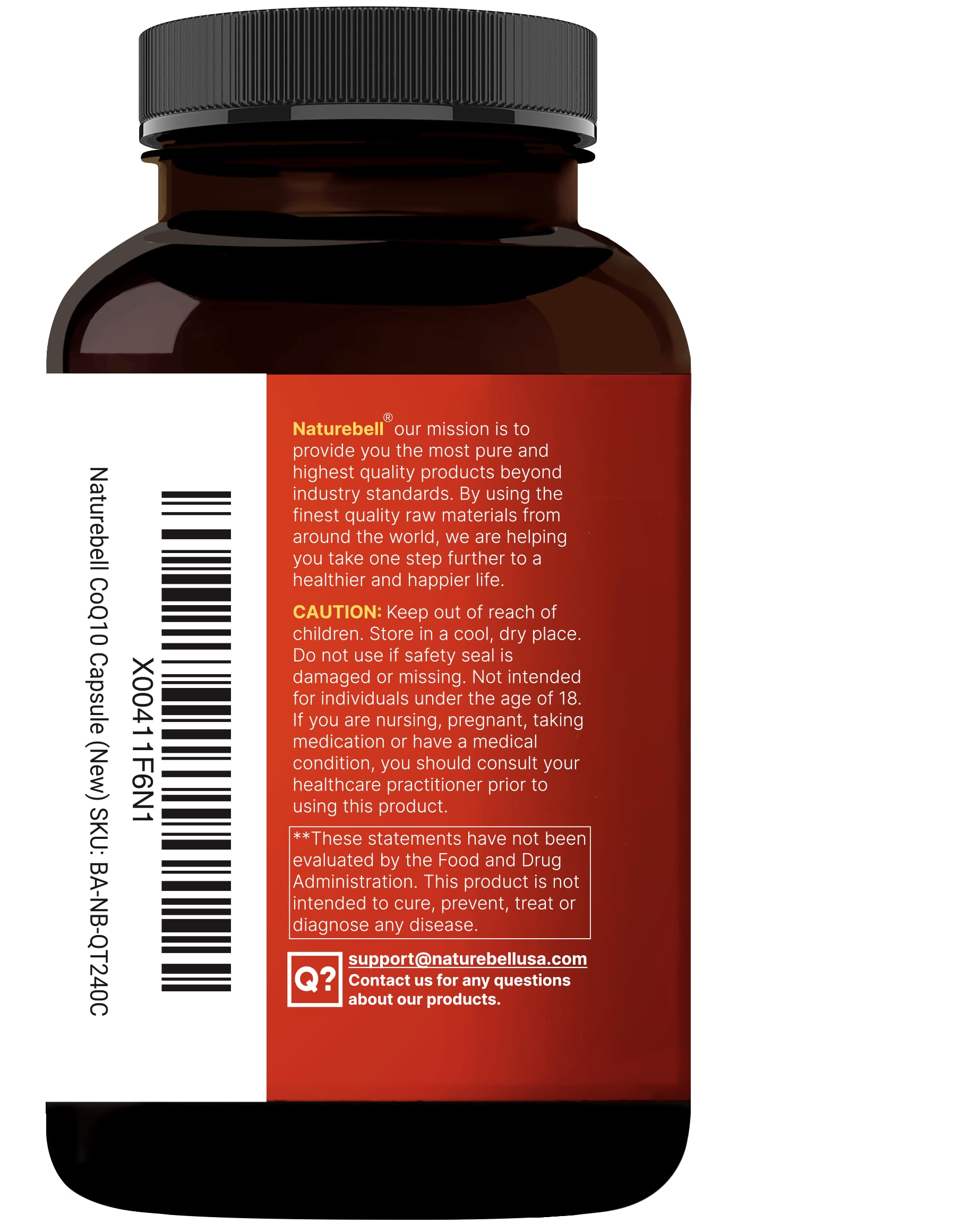 NatureBell CoQ10 300 mg - cápsulas de alta potencia para energía cotidiana