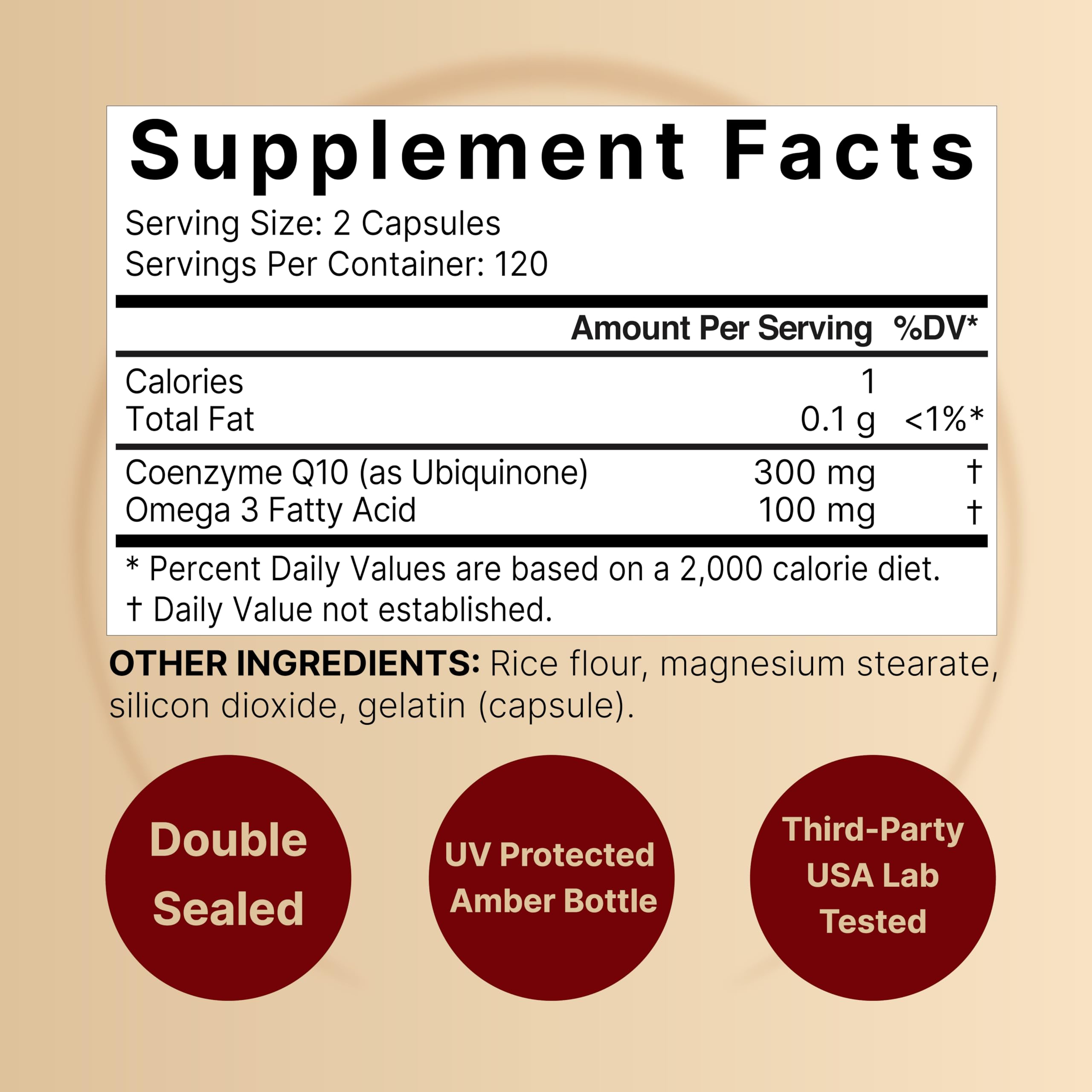 NatureBell CoQ10 300 mg - cápsulas fáciles de tragar para uso diario