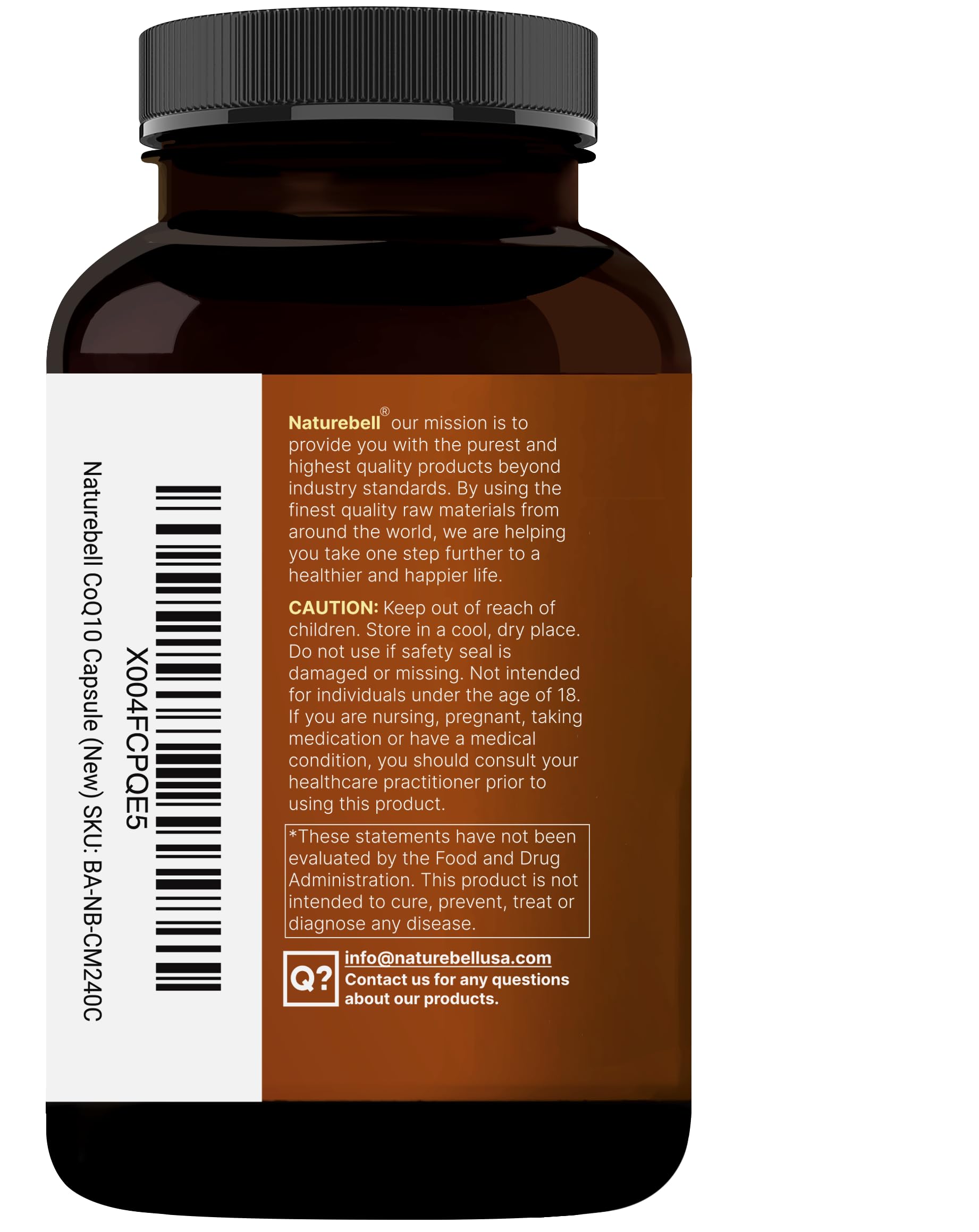 NatureBell CoQ10 Omega-3 viaje compacto, perfecto para uso en movimiento.