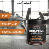 NatureBell creatina monohidratada: certificado de laboratorio para pureza.