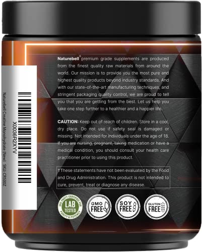 NatureBell creatina monohidratada: cucharita medidora para dosis consistentes.