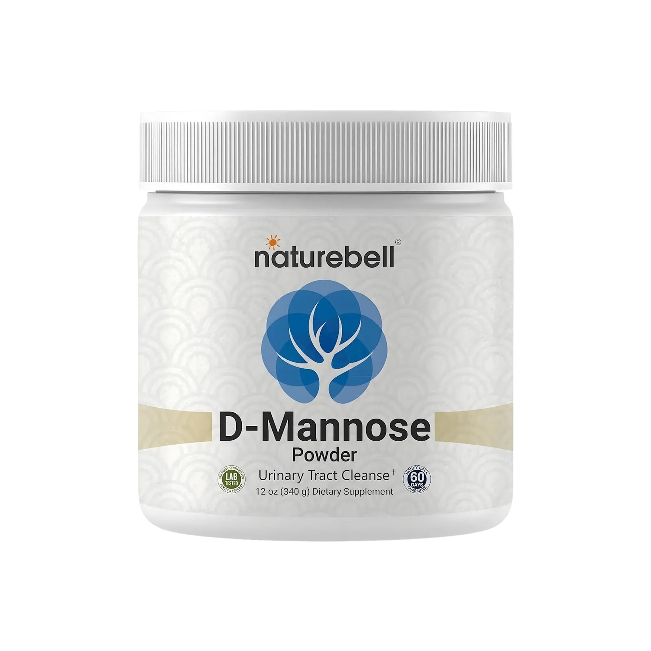 NatureBell D-Mannose Polvo, bote 12oz, fácil de incorporar en tu rutina diaria
