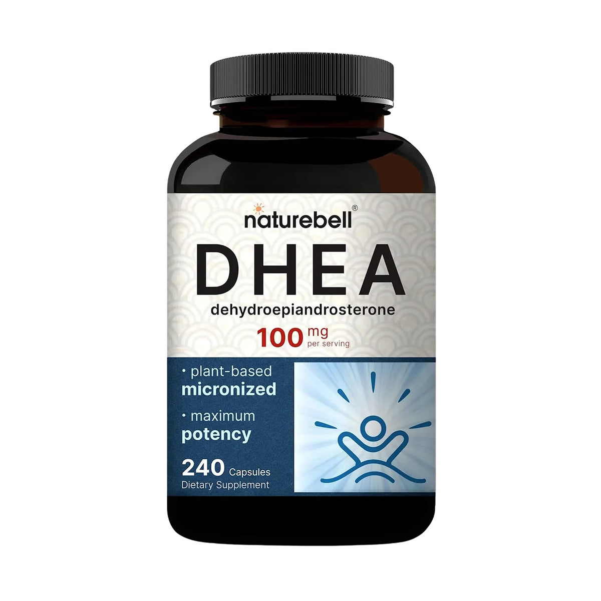 NatureBell DHEA 100 mg, cápsulas, para apoyo diario de energía y bienestar.