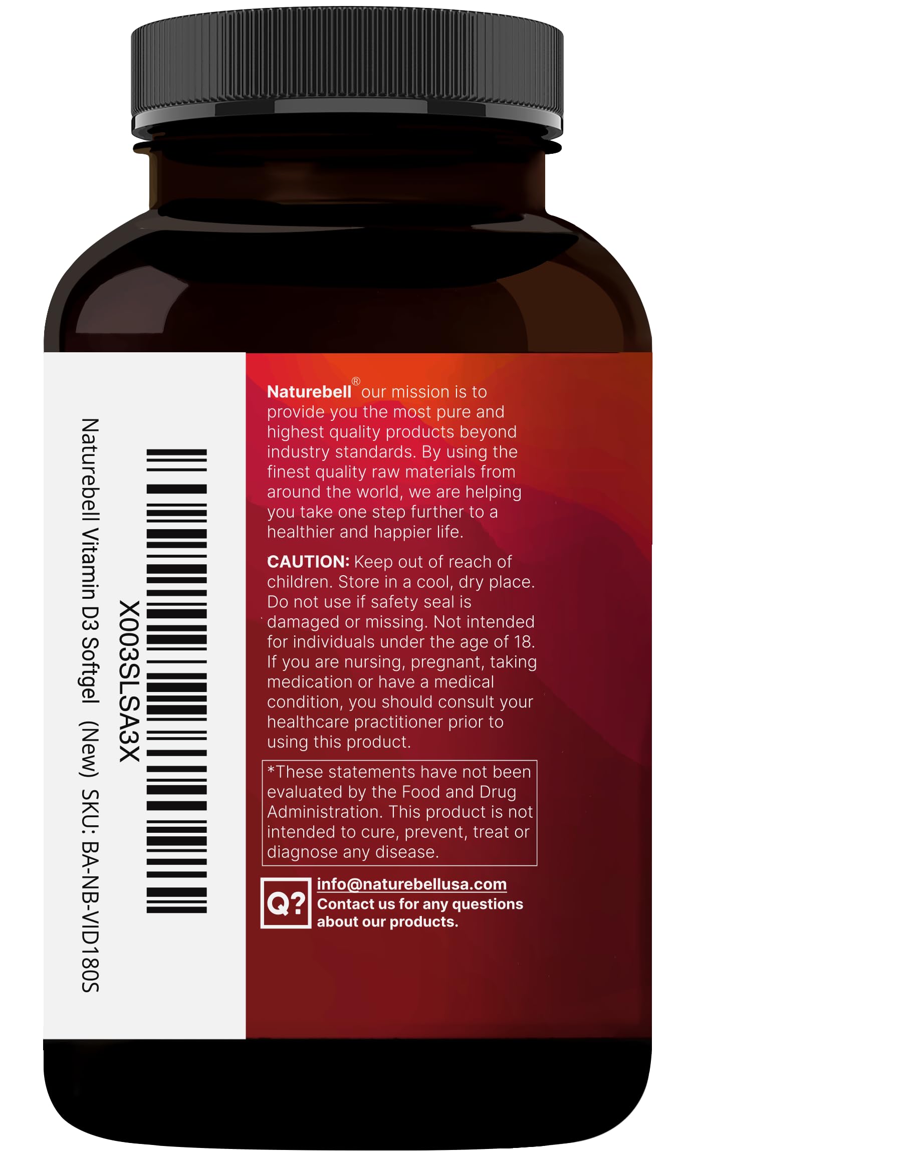 NatureBell botella compacta facilita llevarlas en la bolsa.