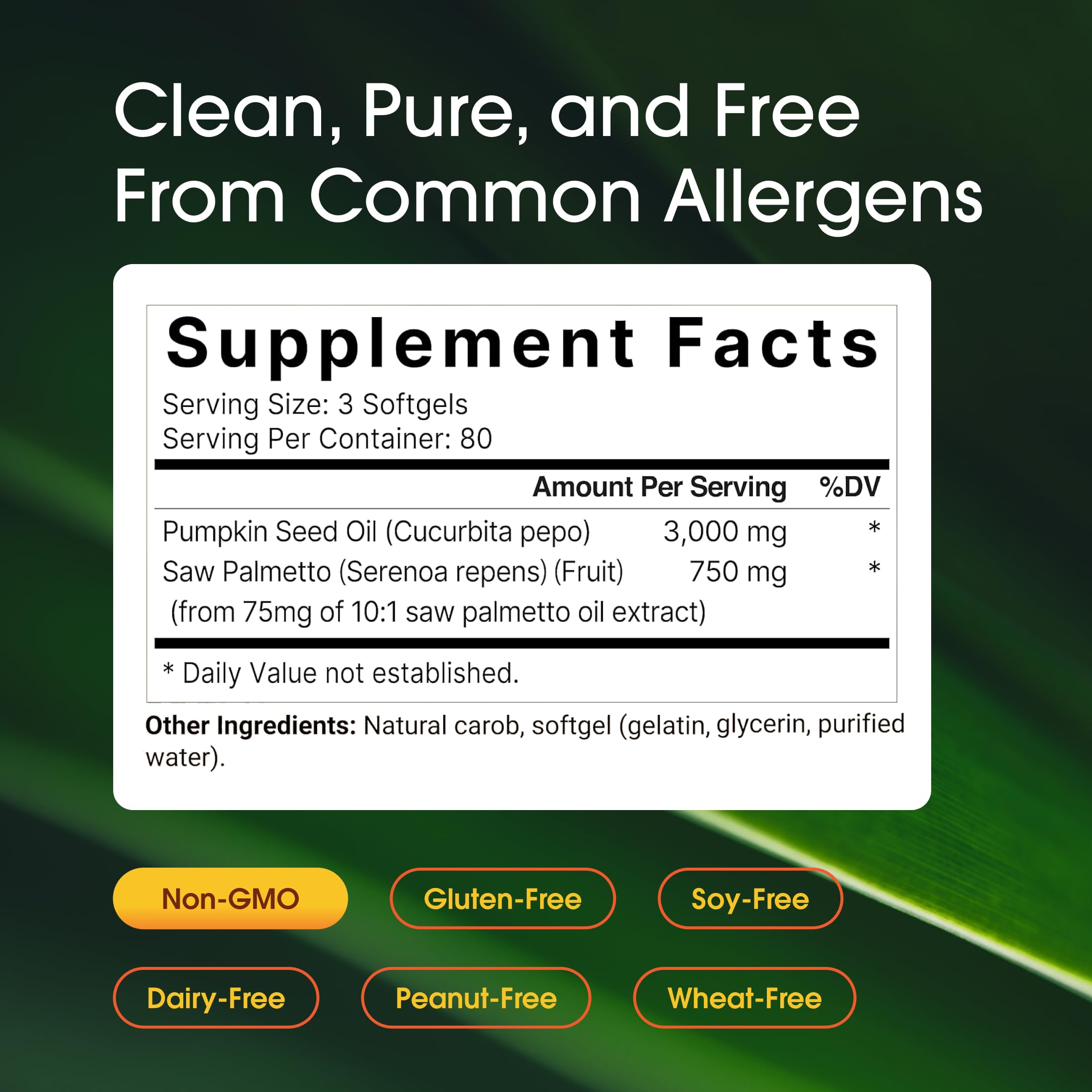 NatureBell Etiqueta de producto con ingredientes naturales