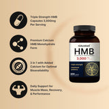 NatureBell HMB 3,000 mg - etiqueta clara: ingrediente clave para soporte muscular