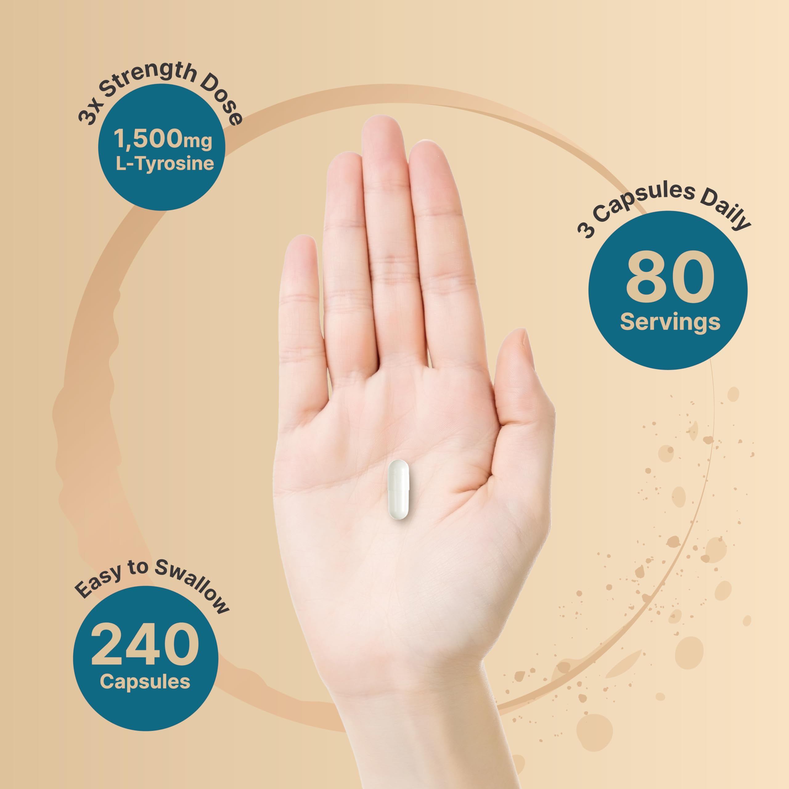 NatureBell L-Tirosina: etiqueta sin gluten y sin lácteos para alérgicos