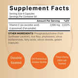 NatureBell Liposomal Vitamina C cápsulas, primer plano, mayor absorción celular para apoyo diario.