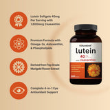 NatureBell Luteína con Omega-3, apoyo antioxidante para ojos y claridad visual.