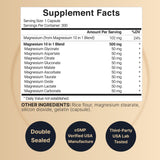 NatureBell Magnesium Complex 500mg, cápsulas alineadas para toma diaria y cómoda.