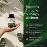 NatureBell Moringa: etiqueta clara que garantiza transparencia y control de calidad.