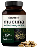 NatureBell Mucuna Pruriens cápsulas en botella para uso diario y bienestar