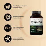 NatureBell Mucuna Pruriens frasco revela ingredientes clave y origen natural