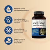 NatureBell multivitamínico metilado etiqueta del frasco con ingredientes