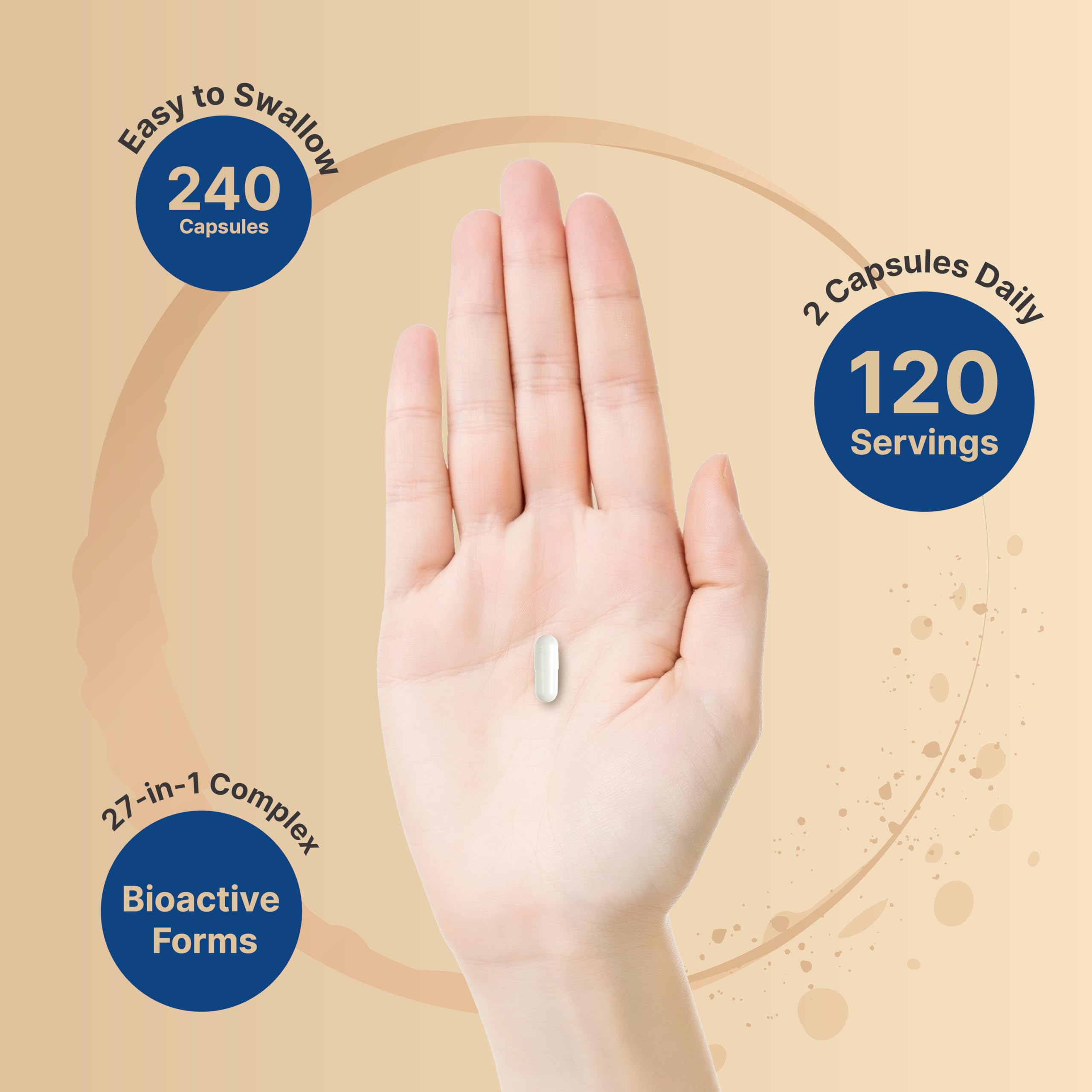 NatureBell multivitamínico metilado fórmula 27 en 1 para bienestar general