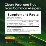 NatureBell NAC 1200 mg con quercetina - frasco dosificador, dosis precisas en casa