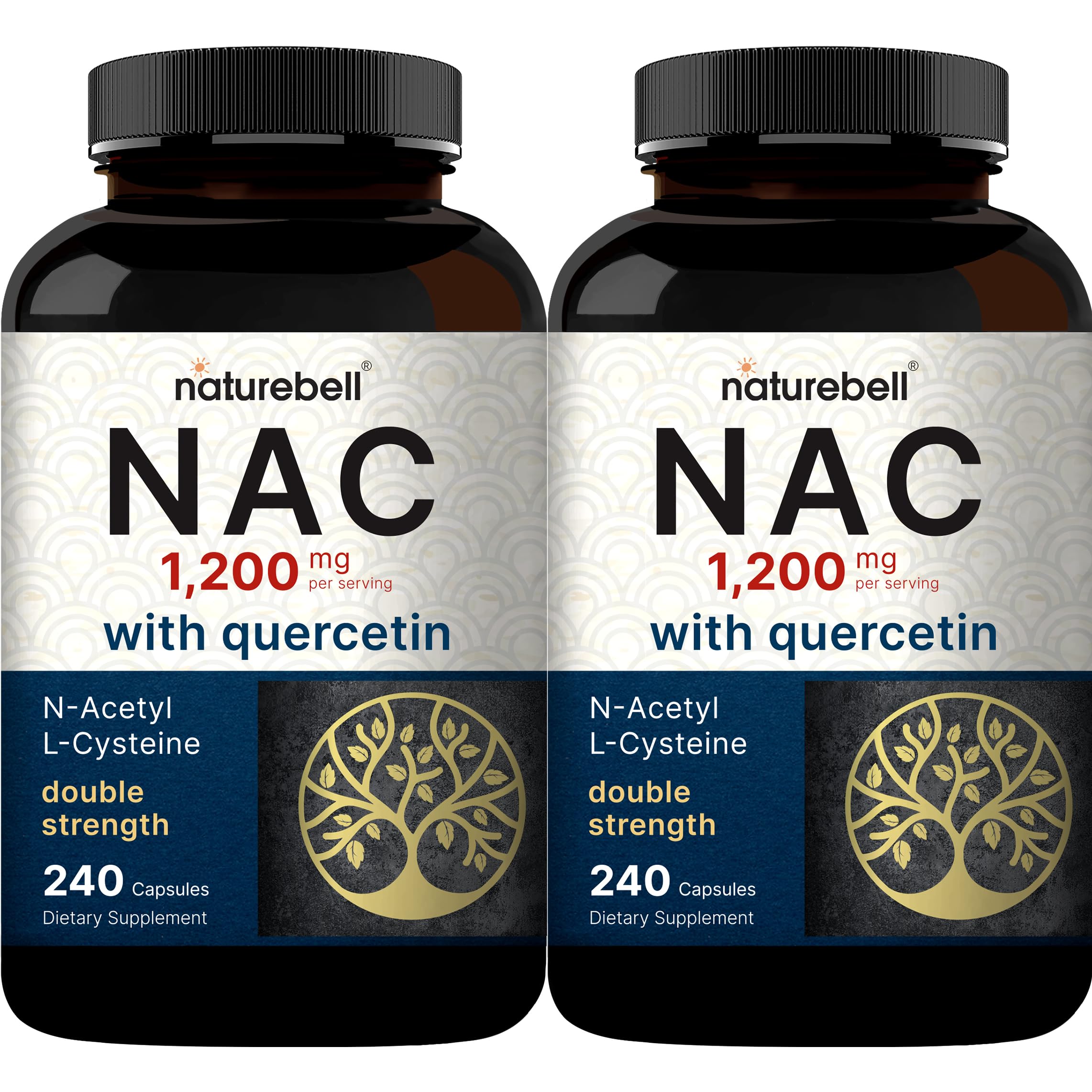 NatureBell NAC doble pack botellas, apoyo antioxidante diario para bienestar.