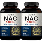 NatureBell NAC doble pack botellas, apoyo antioxidante diario para bienestar.
