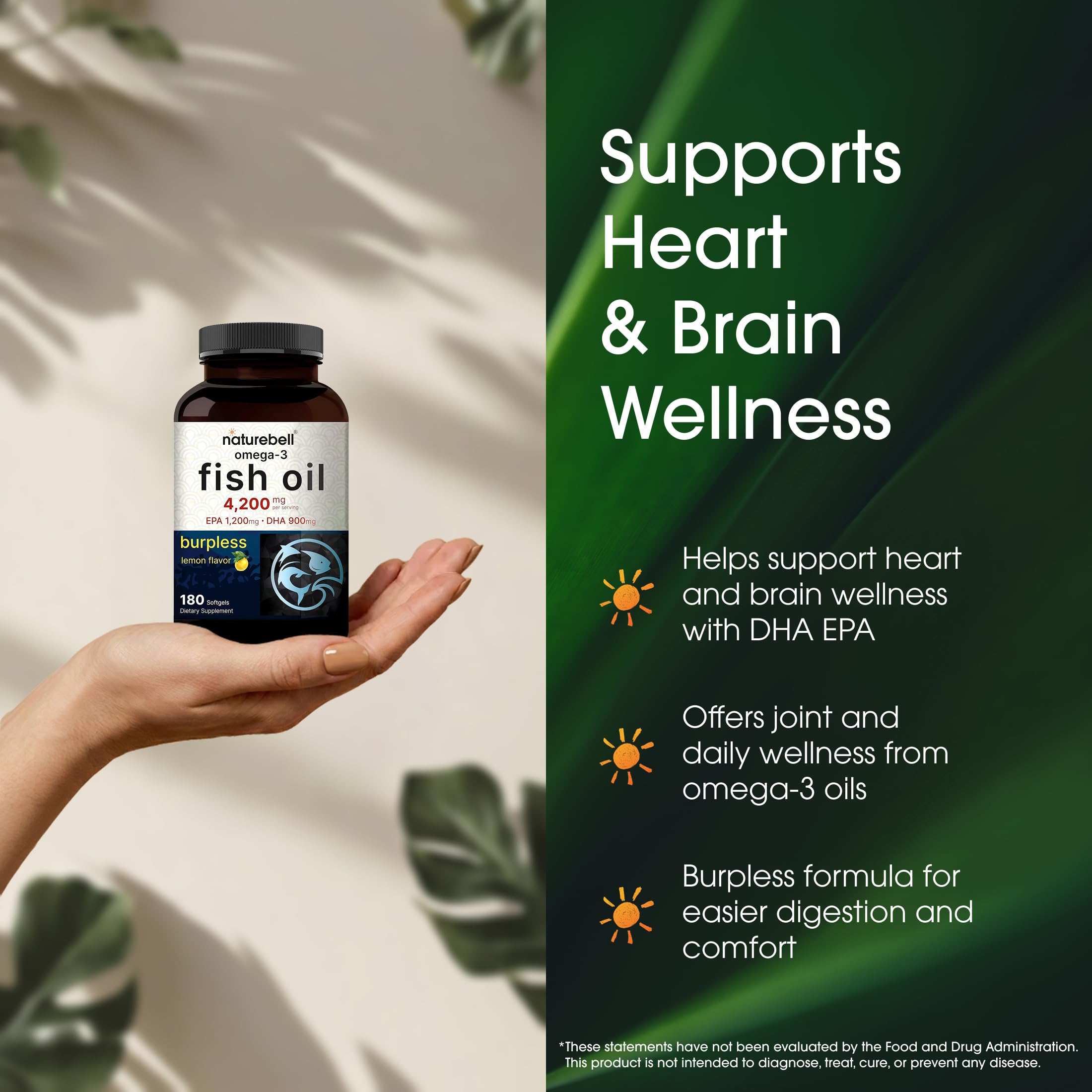 NatureBell Omega-3 probado por terceros para pureza y seguridad.