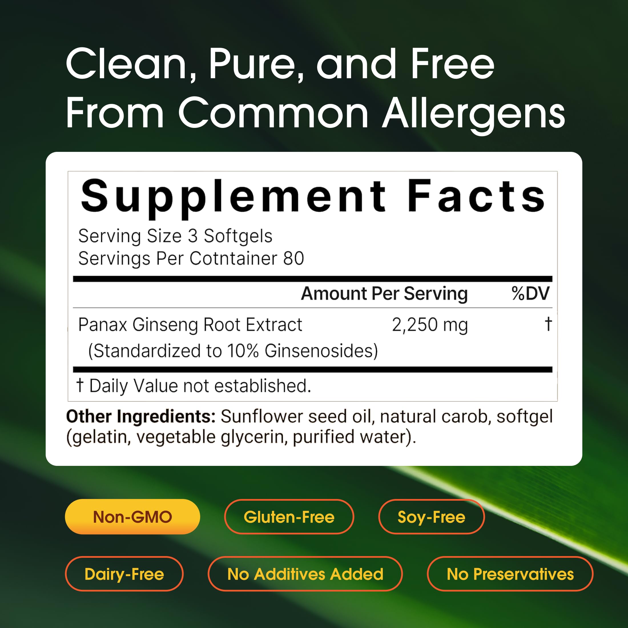 NatureBell Panax Ginseng Rojo Coreano, cápsula en mano, fácil de incorporar a la rutina.