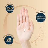 NatureBell Potassium Magnesium, libre de gluten en el envase y etiqueta.