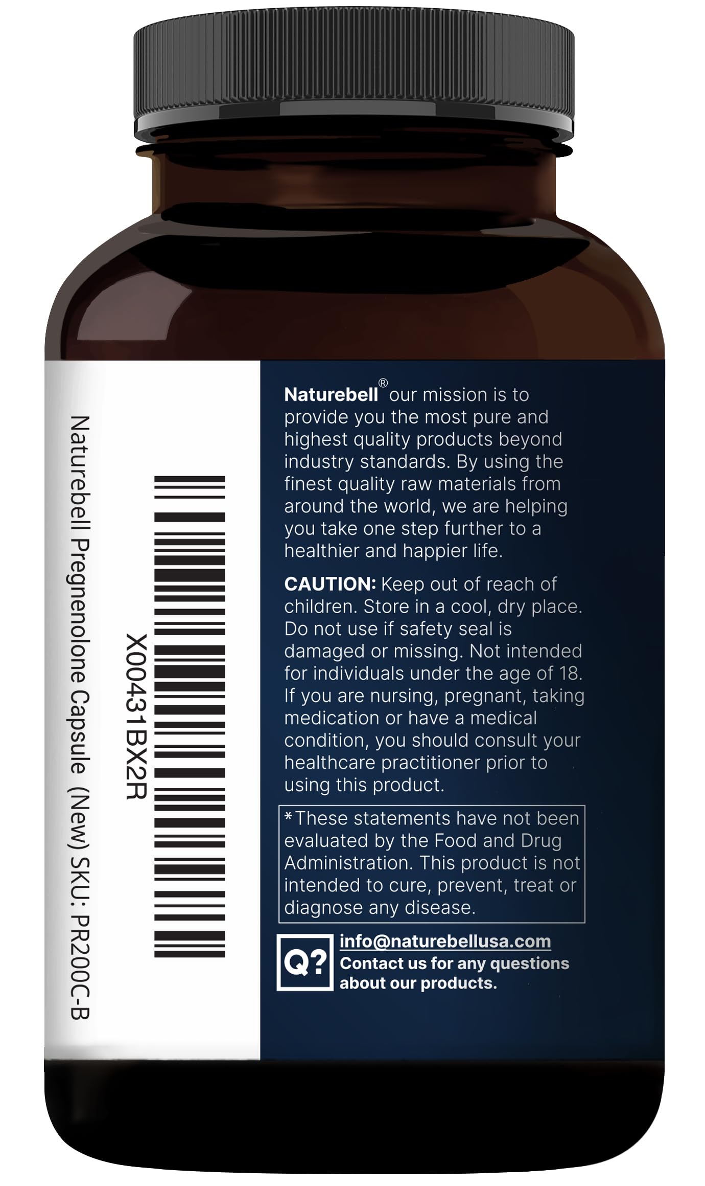 Dosis diaria de NatureBell: dos cápsulas para consumo cómodo.