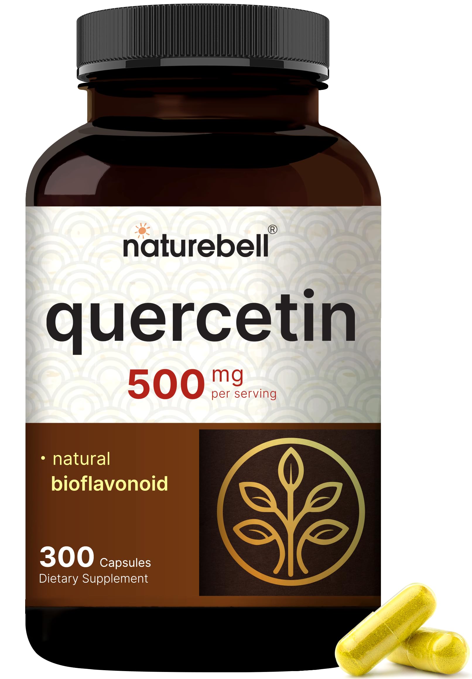 NatureBell Quercetina 500mg cápsulas en envase para apoyo diario de la salud inmune