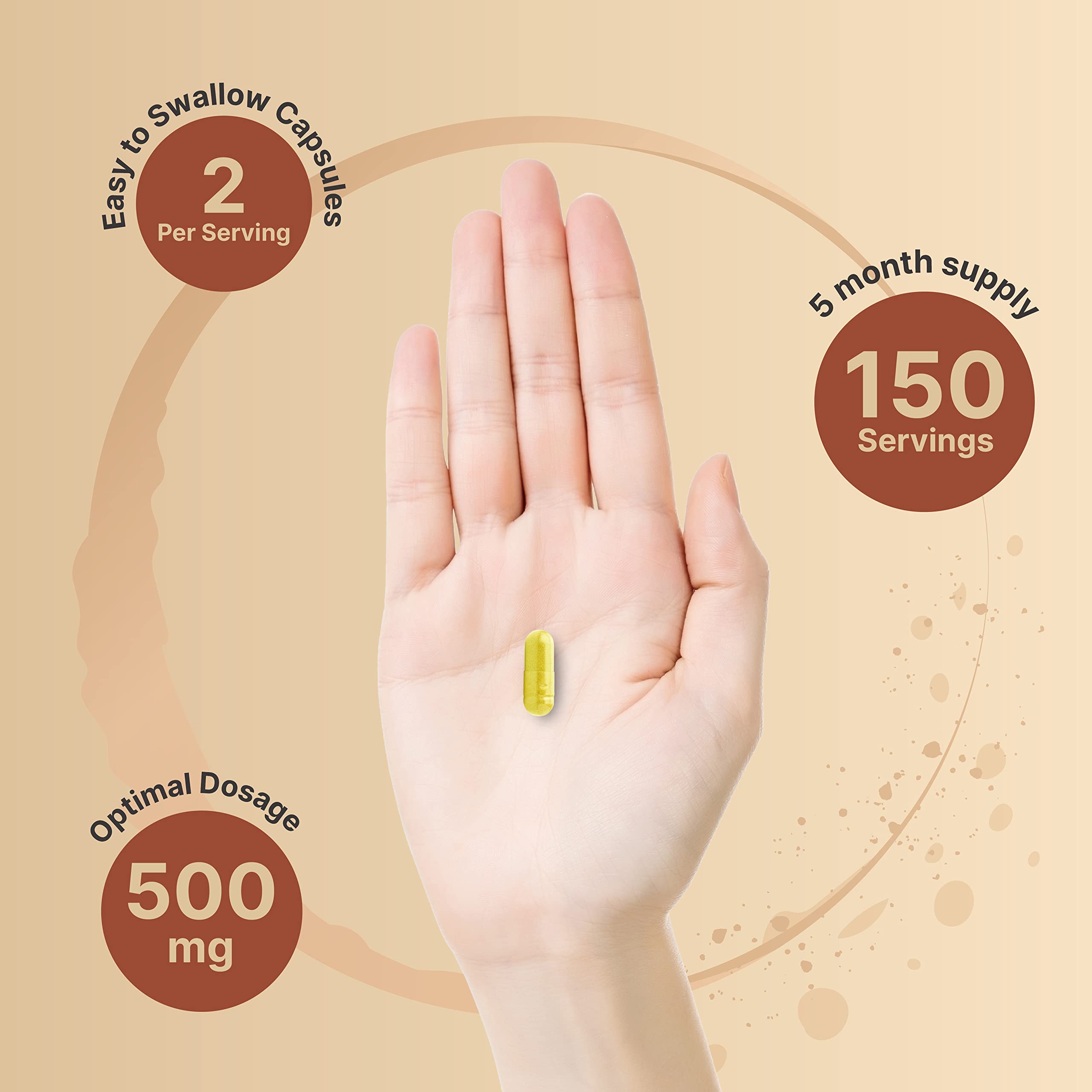 Detalle de cápsulas NatureBell Quercetina 500mg para consumo práctico