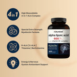 NatureBell R-ALA y S-ALA 600 mg: cápsulas para apoyo antioxidante natural