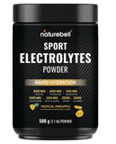 NatureBell Sport Electrolytes en polvo, sabor piña tropical, favorece la hidratación rápida durante entrenamientos.