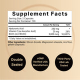 NatureBell cápsulas de vitamina C y biotina para piel y cabello.