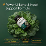 NatureBell Vitamina K Complejo: cápsulas con K1 y K2 MK-4 MK-7 para absorción optimizada.