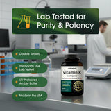 NatureBell Vitamina K Complejo: pruebas de terceros para calidad y potencia.