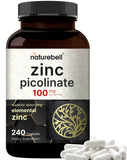 NatureBell Zinc Picolinato 100 mg, cápsulas, posible apoyo al sistema inmunitario.