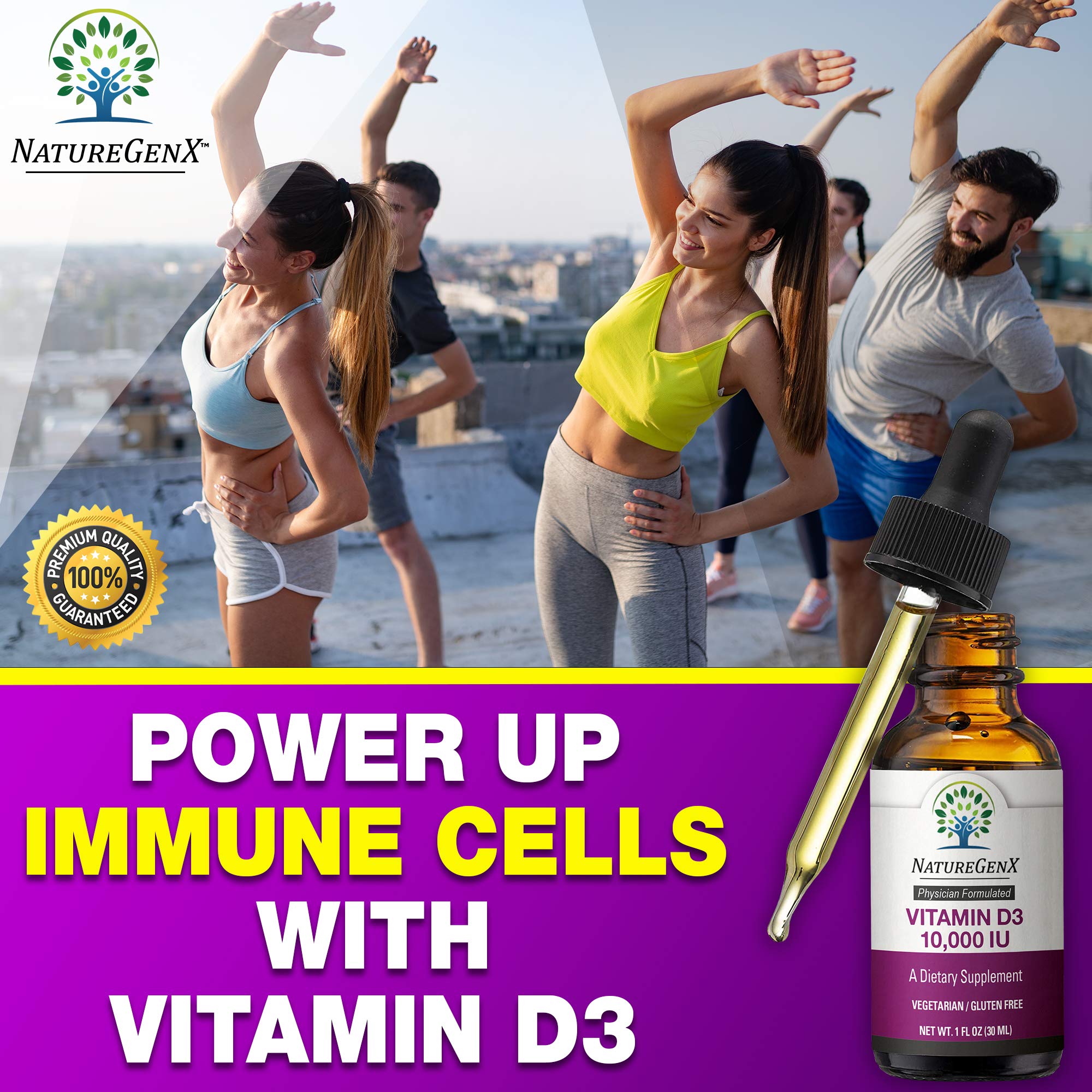 Absorción rápida NatureGenX Vitamina D para rutina diaria