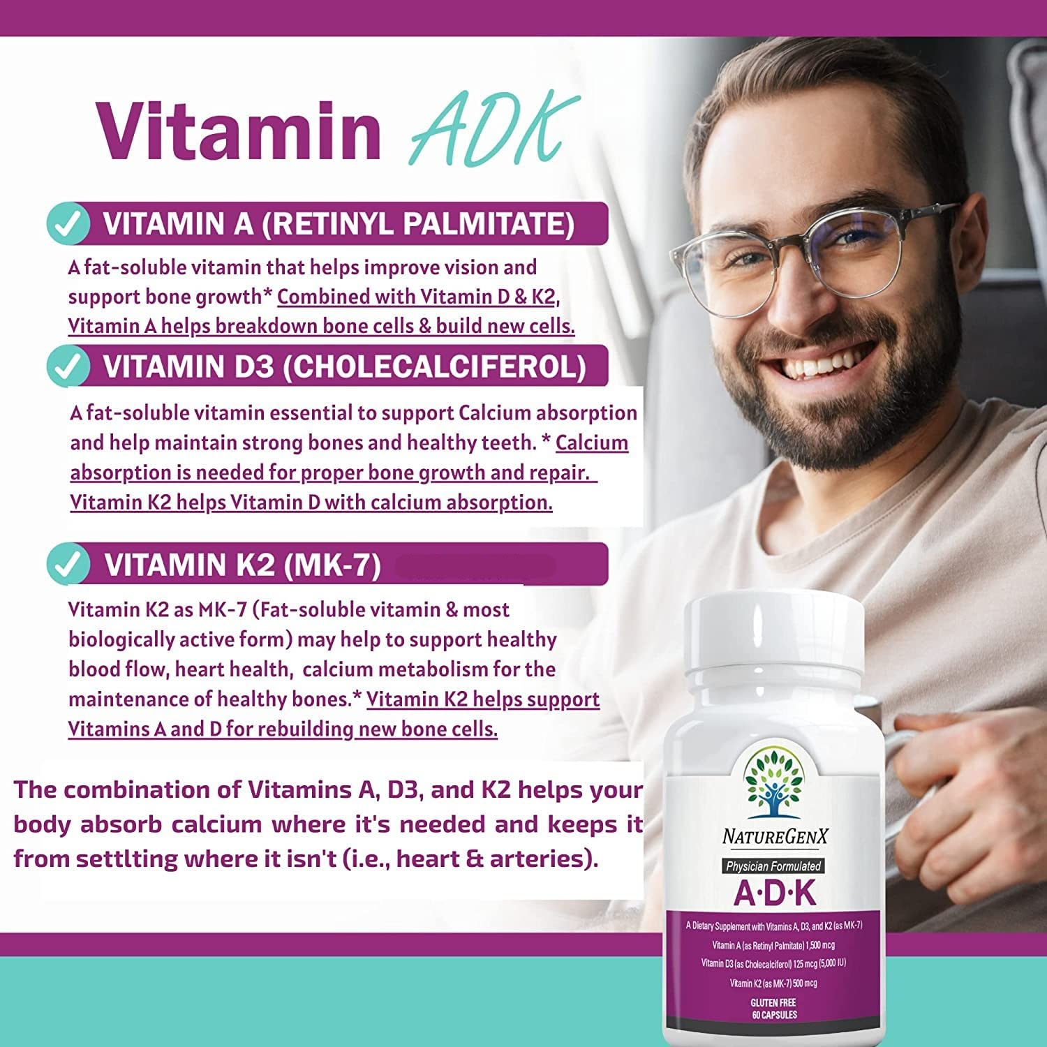 NatureGenX ADK dosis diaria: lectura simple para consistencia.