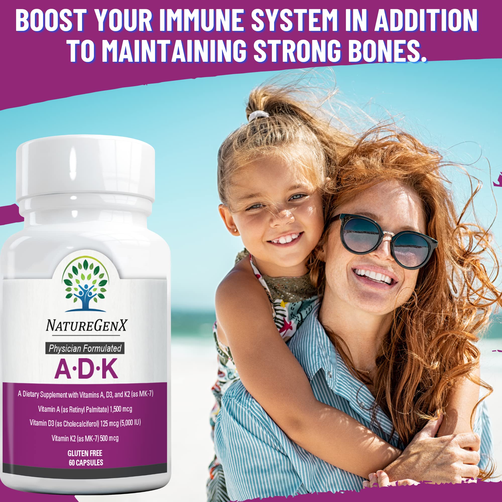 NatureGenX ADK sin gluten: opción para dietas sensibles y conveniencia.